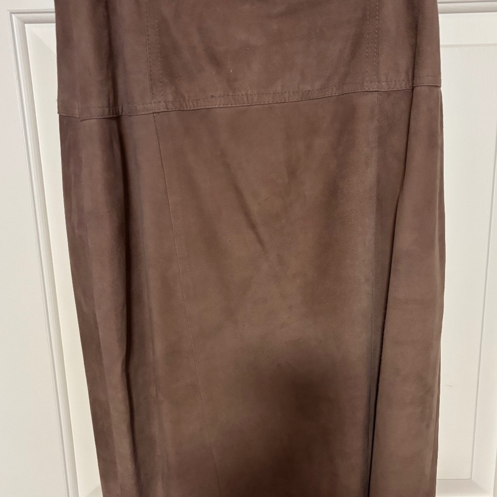 Danier Tan Suede Leather Skirt Sz. 14